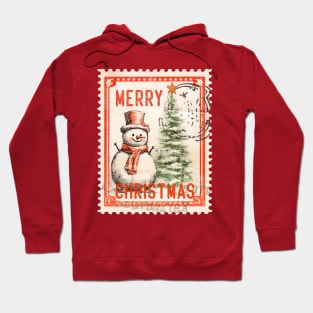 Vintage Christmas Snowman Hoodie